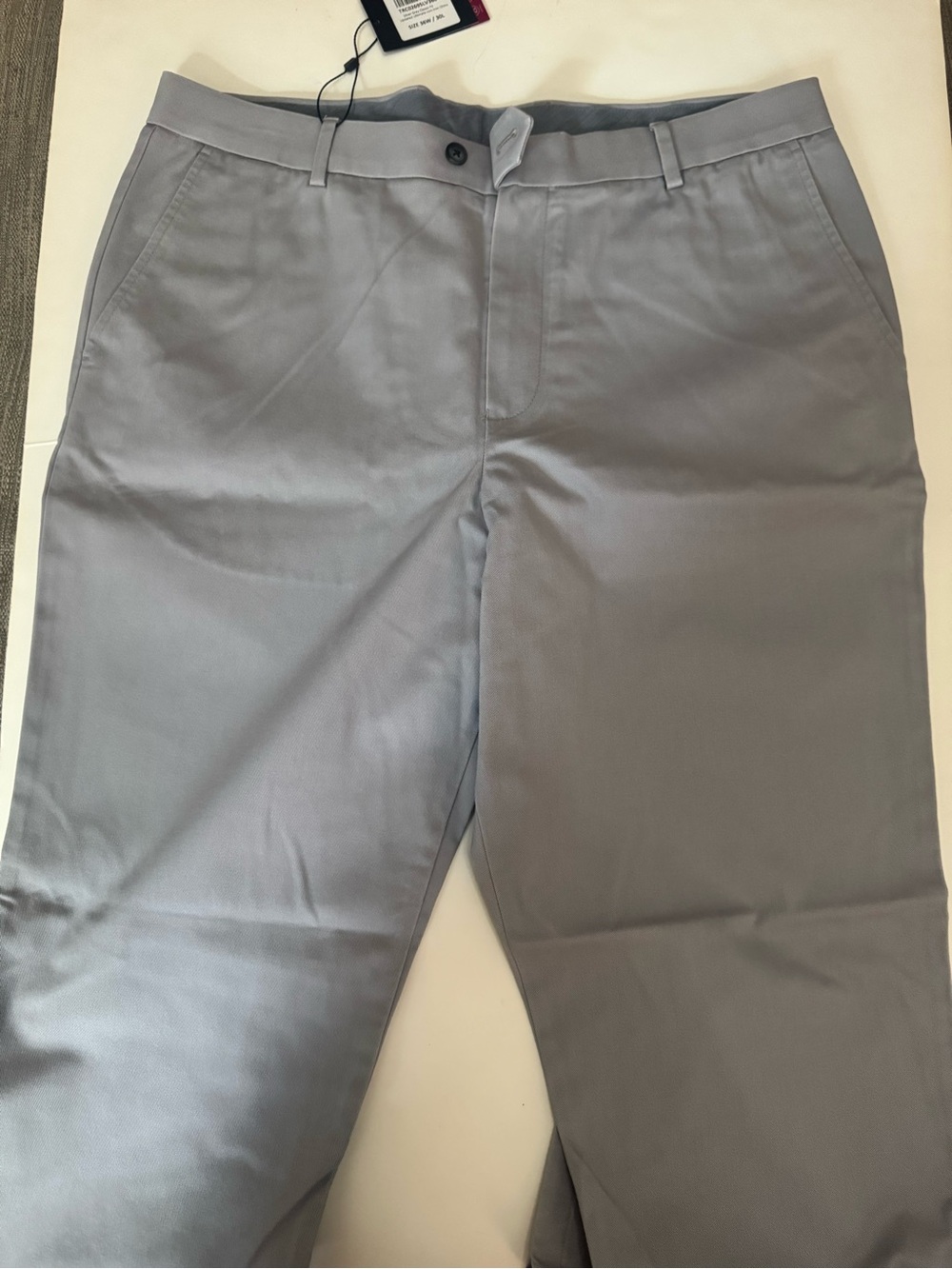 Charles Tyrwhitt Men's Flat-Front Chinos in Light Gray - Picture 4 of 6